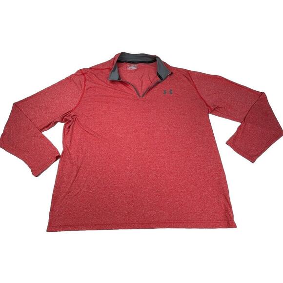 Under Armour Other - Under Armour Pullover Mens 2x Red Heat Gear Loose Fit 1/4 Zip P20